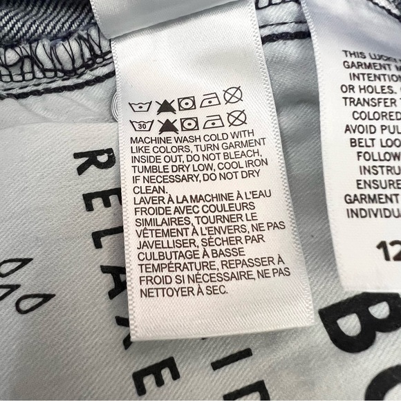 Lucky Brand Blue Boy Mid-Rise Relaxed Straight Leg Distressed Jeans Size 12/31 - Picture 11 of 13